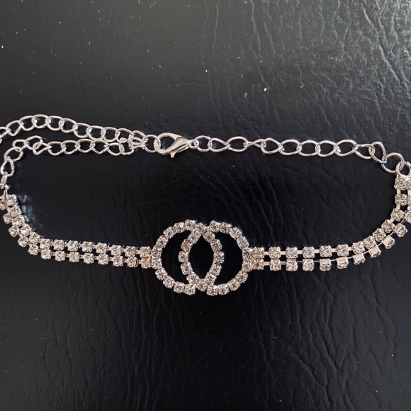 💗 Silver Crystal Ankle Bracelet 9”-12” NEW - Picture 5 of 5